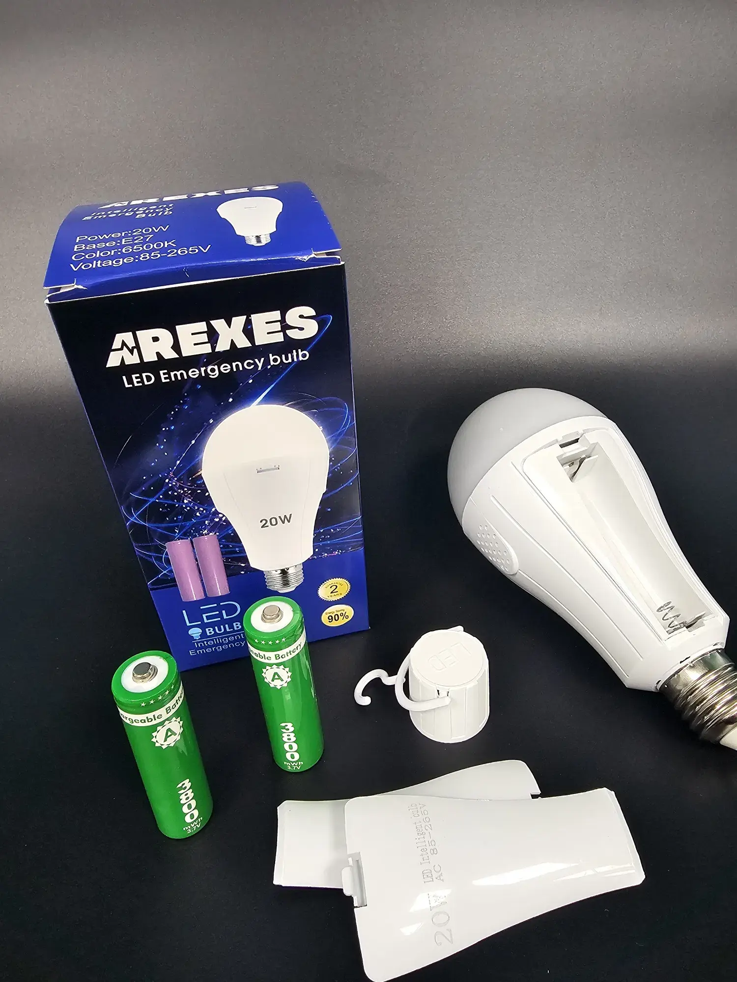 Ліхтар ЛАМПОЧКА AREXES (LED 20W SMD) 2x18650  від батарейки.com.ua
