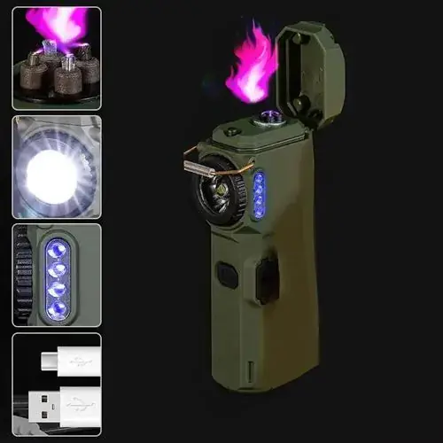 Ліхтар MULTIFUNCTIONAL D51-COB запальничка Type-C, Box), зображення 5 Ліхтар MULTIFUNCTIONAL D51-COB запальничка Type-C, Box), зображення 5