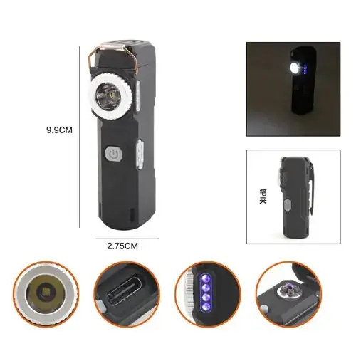 Ліхтар MULTIFUNCTIONAL D51-COB запальничка Type-C, Box), зображення 6 Ліхтар MULTIFUNCTIONAL D51-COB запальничка Type-C, Box), зображення 6