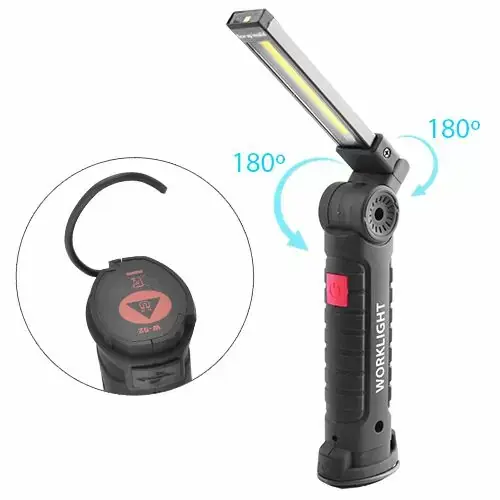 Ліхтар кемпінг Worklight COB, кабель micro USB, магніт, гачок), зображення 3