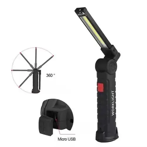 Ліхтар кемпінг Worklight COB, кабель micro USB, магніт, гачок), зображення 6