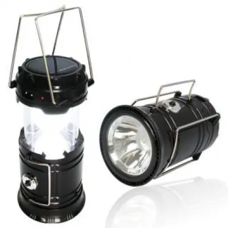 Ліхтар кемпінг XF-5800T, 6+1LED, сонячна панель, power bank), зображення 2
