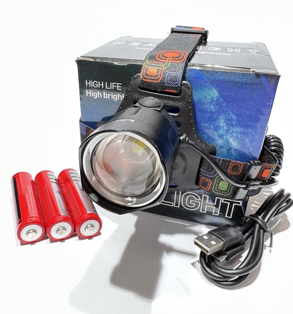 Ліхтар налобний BL-XQ-218-HP50 zoom pover bank micro USB 3х18650 3 режими), зображення 3