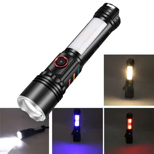 Ліхтарик ручний  PLD-2307-TG+SMD zoom Power Bank кабель Type-C), зображення 7