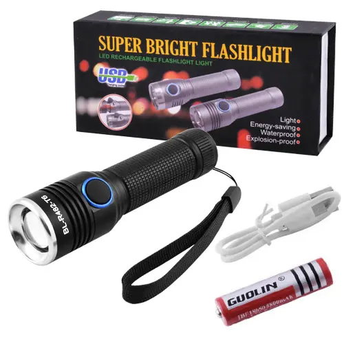 Ліхтар ручний BL-R482-T6 (R842) zoom micro USB 18650 4 режима), зображення 3