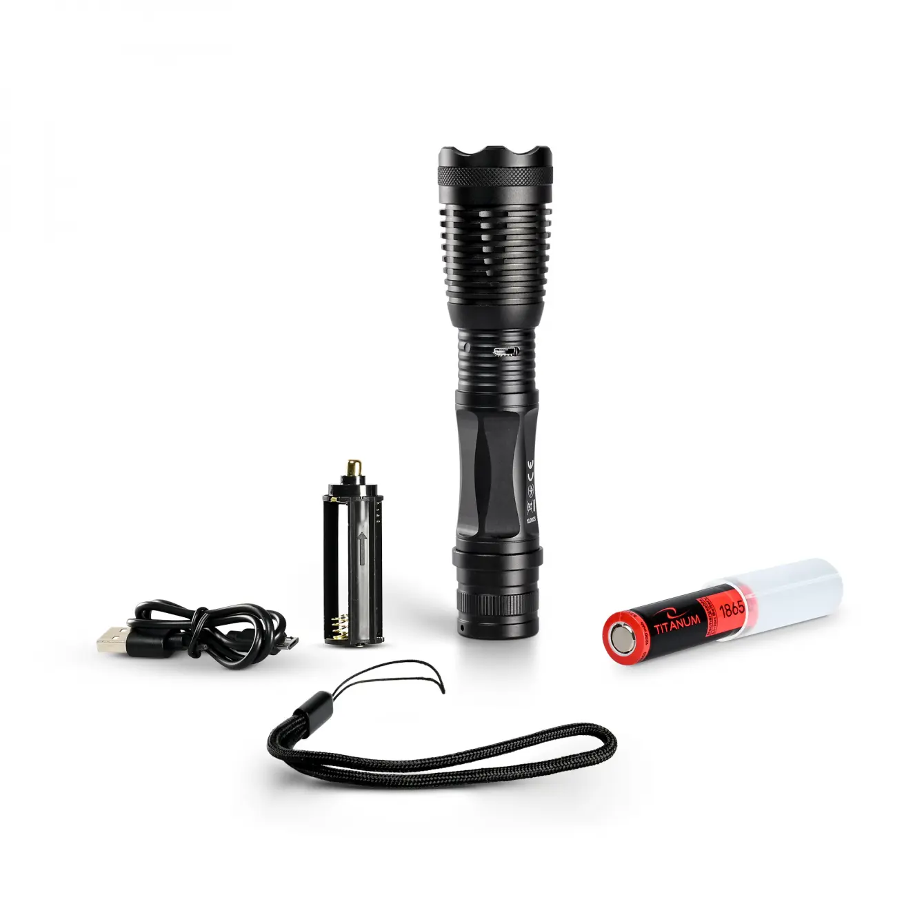 Ліхтарик ручний TITANUM TLF-T12 350Lm 5000K Black micro USB), зображення 7 Ліхтарик ручний TITANUM TLF-T12 350Lm 5000K Black micro USB), зображення 7