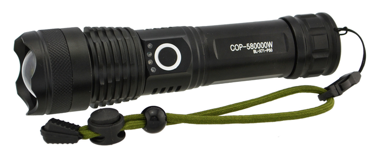 Ліхтар ручний X-Balog BL-X71-P50 18650 5 режимів micro USB від батарейки.com.ua