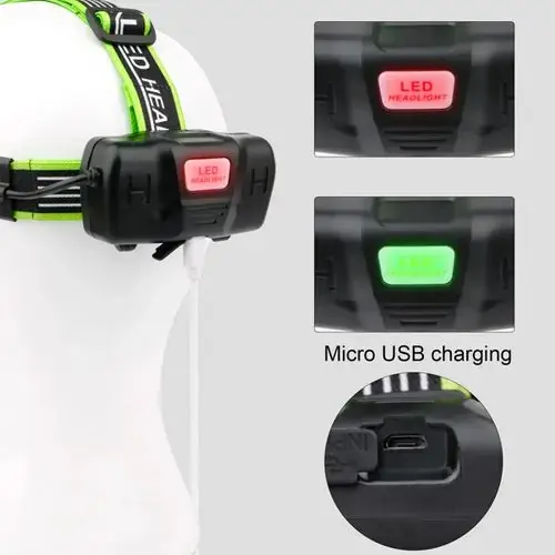 Ліхтарик налобний A17TG (PM10-TG) zoom MicroUSB, 2х18650 3реж), зображення 6
