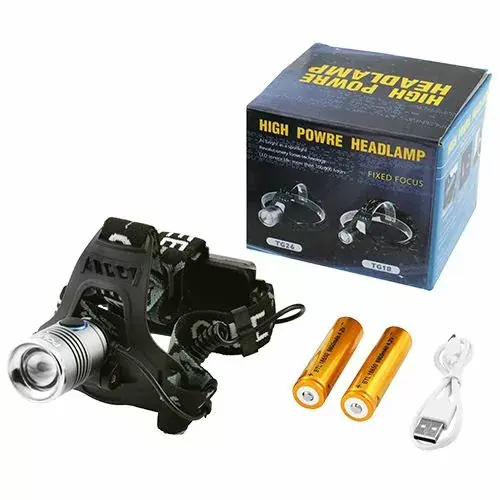 Ліхтарик налобний BL-6888-T6 zoom micro USB, 2х18650 4 режими), зображення 3