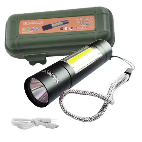 Ліхтарик ручний BL-510/1501-XPE COB micro USB 3 режими zoom), зображення 4