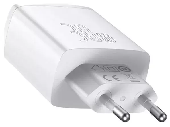 Мережеве Зарядне BASEUS Cube Fast Charger PD 2USB+С 30W White P10111402213-00), зображення 5 Мережеве Зарядне BASEUS Cube Fast Charger PD 2USB+С 30W White P10111402213-00), зображення 5