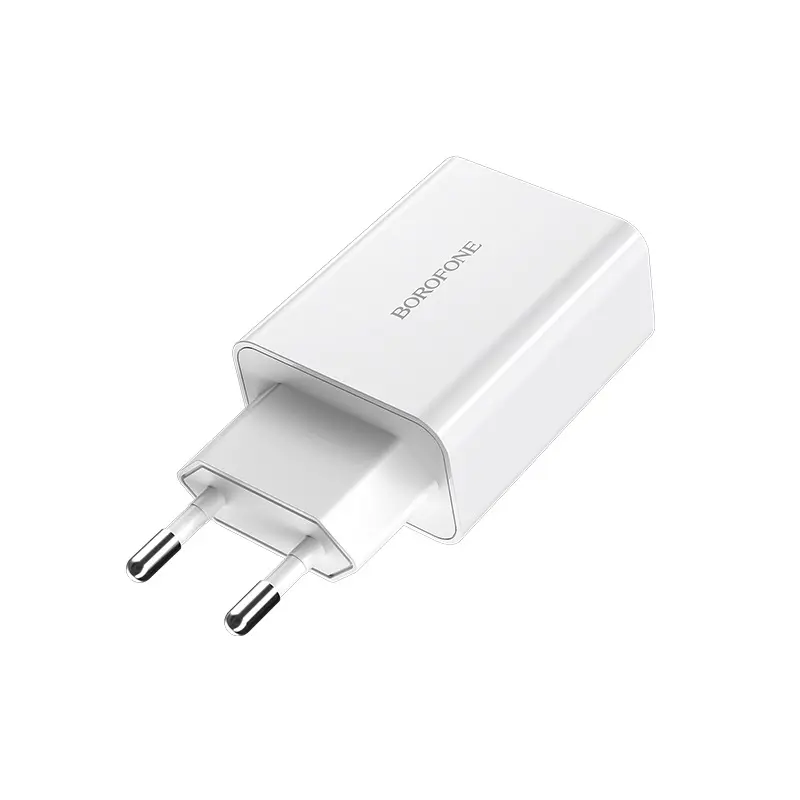 Зарядне BOROFONE BA21A 1USB 3A QC3.0 white з кабелем Micro USB у комплекті), зображення 6 Зарядне BOROFONE BA21A 1USB 3A QC3.0 white з кабелем Micro USB у комплекті), зображення 6
