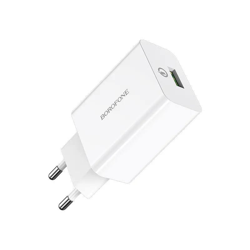 Зарядне BOROFONE BA21A 1USB 3A QC3.0 white з кабелем Micro USB у комплекті), зображення 8 Зарядне BOROFONE BA21A 1USB 3A QC3.0 white з кабелем Micro USB у комплекті), зображення 8