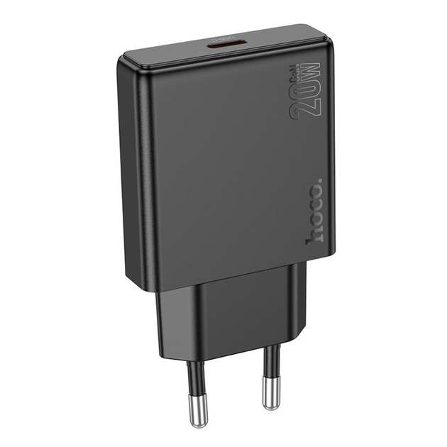 Мережеве зарядне HOCO N37 USB-C 3А PD20W QC3.0 Black), зображення 5