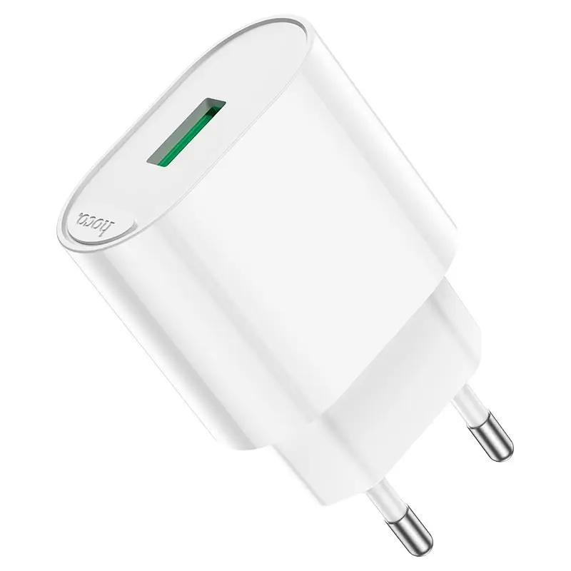 Мережеве зарядне Hoco C109A 1USB QC3.0 18W біле), зображення 6