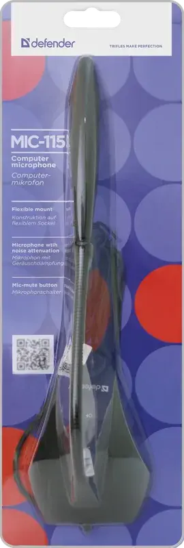 Мікрофон DEFENDER MIC-115 black), зображення 4 Мікрофон DEFENDER MIC-115 black), зображення 4