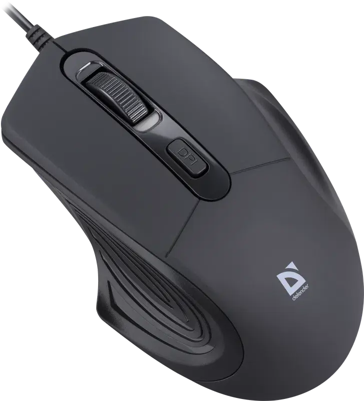 Миша DEFENDER Datum MB-347 4 кнопки, 800-1600 dpi black (800/1200/1600 dpi, покриття Soft Rubber Skin, ергономічна форма) від батарейки.com.ua
