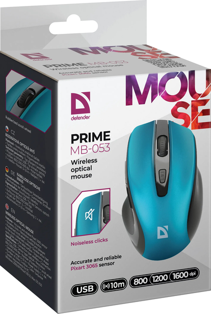 Миша бездротова DEFENDER Prime MB-053 бірюзова ), зображення 6 Миша бездротова DEFENDER Prime MB-053 бірюзова ), зображення 6