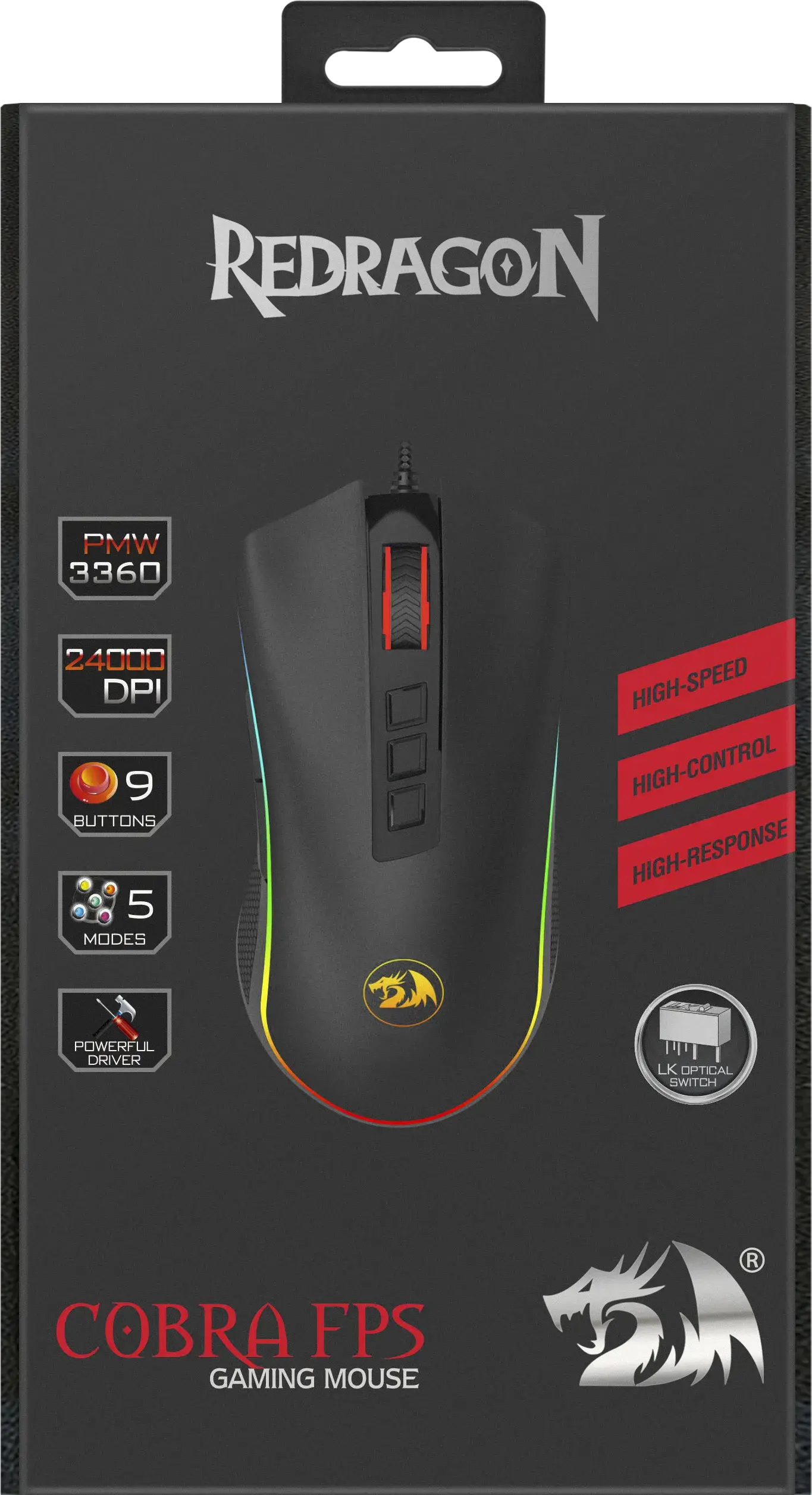 Миша ігрова DEFENDER Cobra fps RGB M711-FPS TM REDRAGON 12400dpi), зображення 6