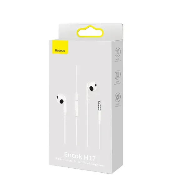 Навушники Baseus Encok Wired Earphone H17 (NGCR020002) White), зображення 6