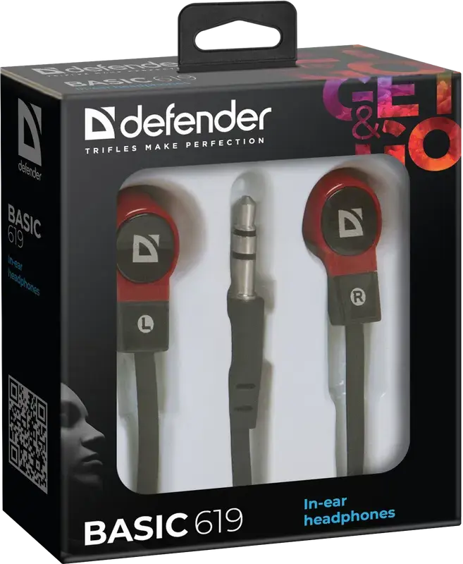 Навушники DEFENDER Basic 619 чорний), зображення 3 Навушники DEFENDER Basic 619 чорний), зображення 3