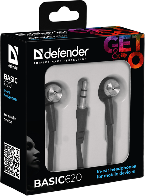 Навушники DEFENDER Basic 620 чорний), зображення 3 Навушники DEFENDER Basic 620 чорний), зображення 3