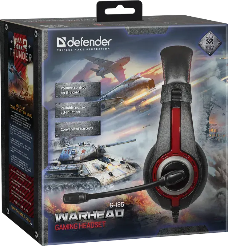 Навушники DEFENDER Warhead G-185 2m чорний/червоний), зображення 7