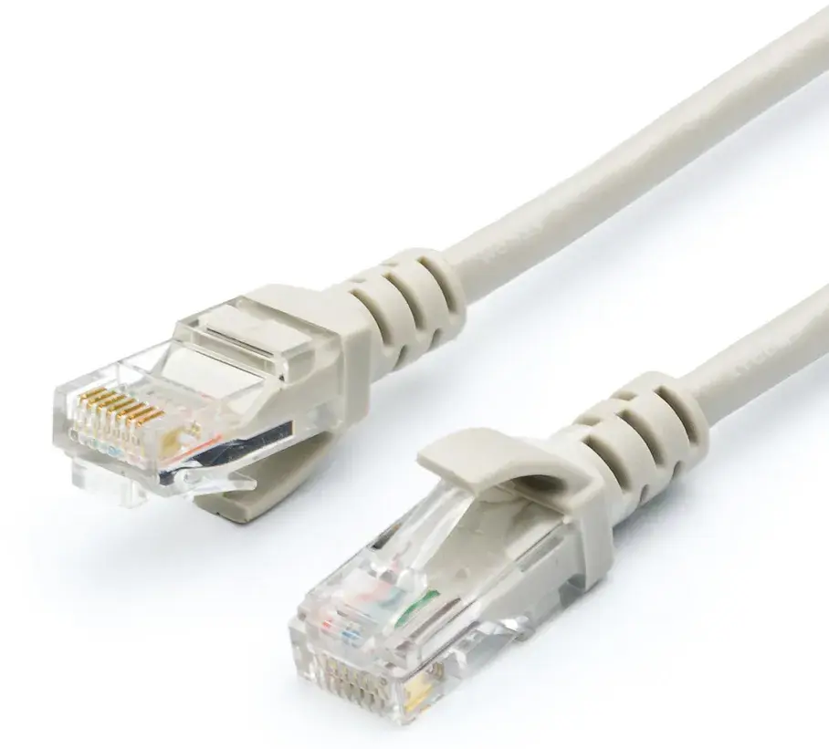Патч-корд ATCOM RJ45 - RJ45 UTP GEPLINK Cat5e 26AWG 1м grey GL8001 від батарейки.com.ua