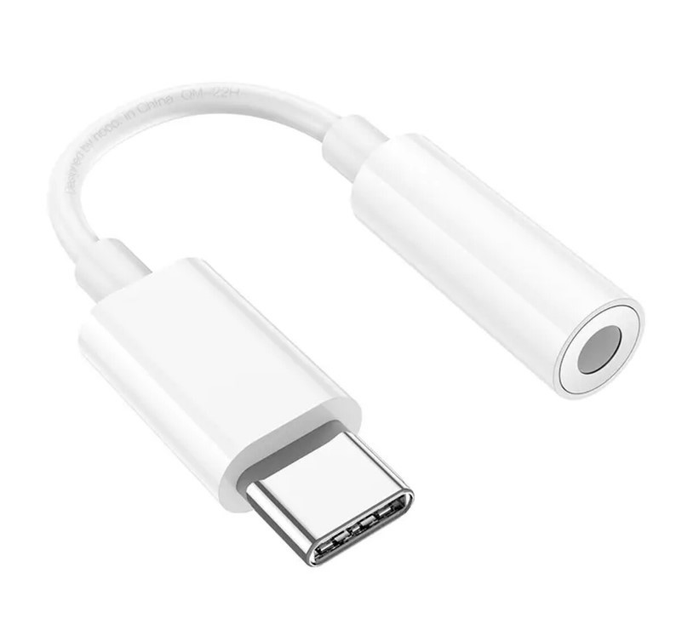 Перехідник HOCO LS35 TYPE-C - jack 3.5 White від батарейки.com.ua