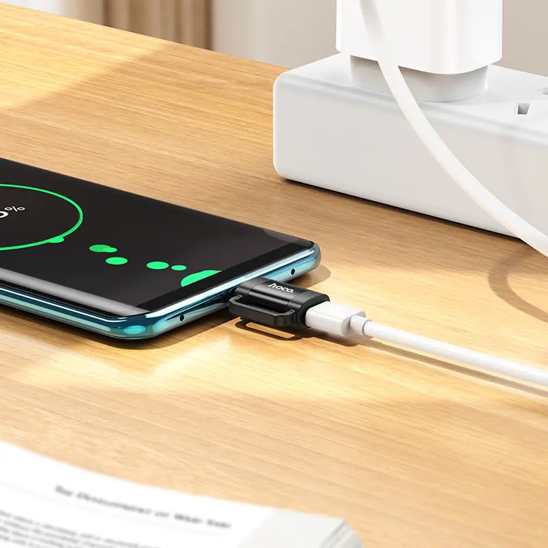 Перехідник HOCO UA31E iPhone Lightning to Type-C чорний), зображення 4 Перехідник HOCO UA31E iPhone Lightning to Type-C чорний), зображення 4