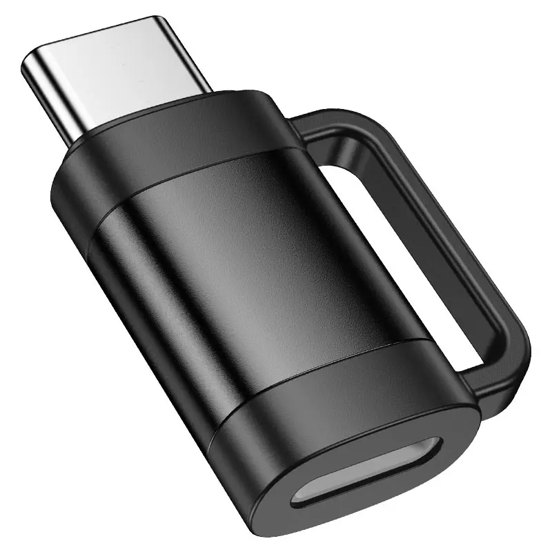 Перехідник HOCO UA31E iPhone Lightning to Type-C чорний), зображення 5 Перехідник HOCO UA31E iPhone Lightning to Type-C чорний), зображення 5