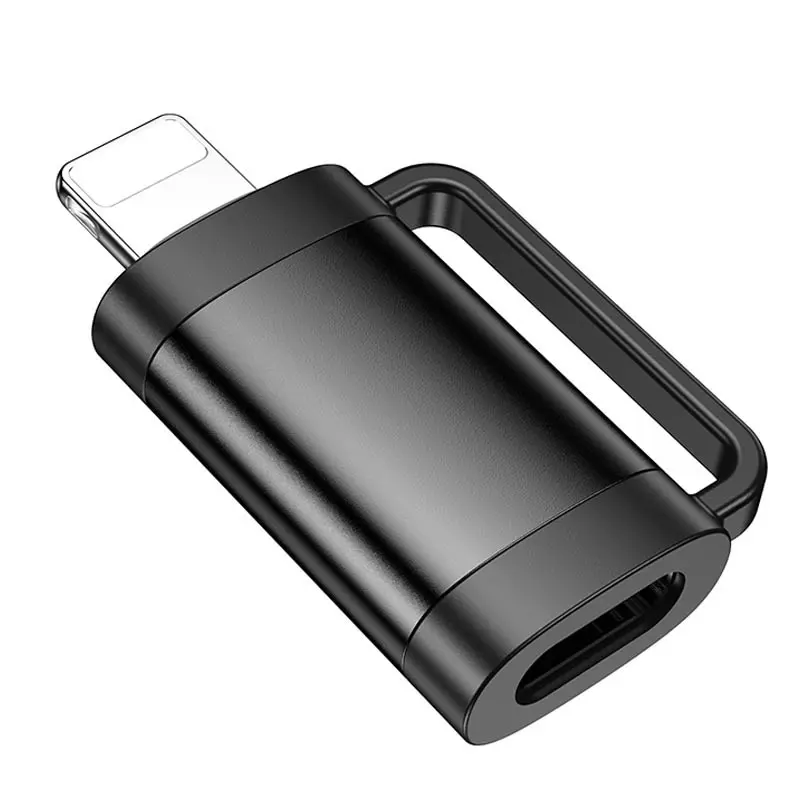 Перехідник HOCO UA31B Type-C - iPhone Lightning чорний), зображення 8 Перехідник HOCO UA31B Type-C - iPhone Lightning чорний), зображення 8