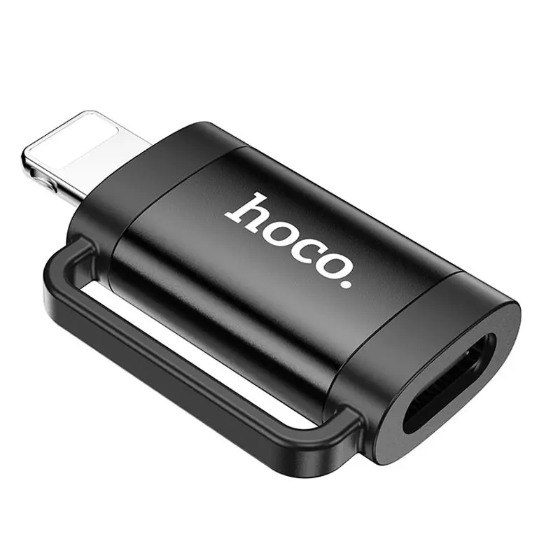 Перехідник HOCO UA31B Type-C - iPhone Lightning чорний), зображення 9 Перехідник HOCO UA31B Type-C - iPhone Lightning чорний), зображення 9