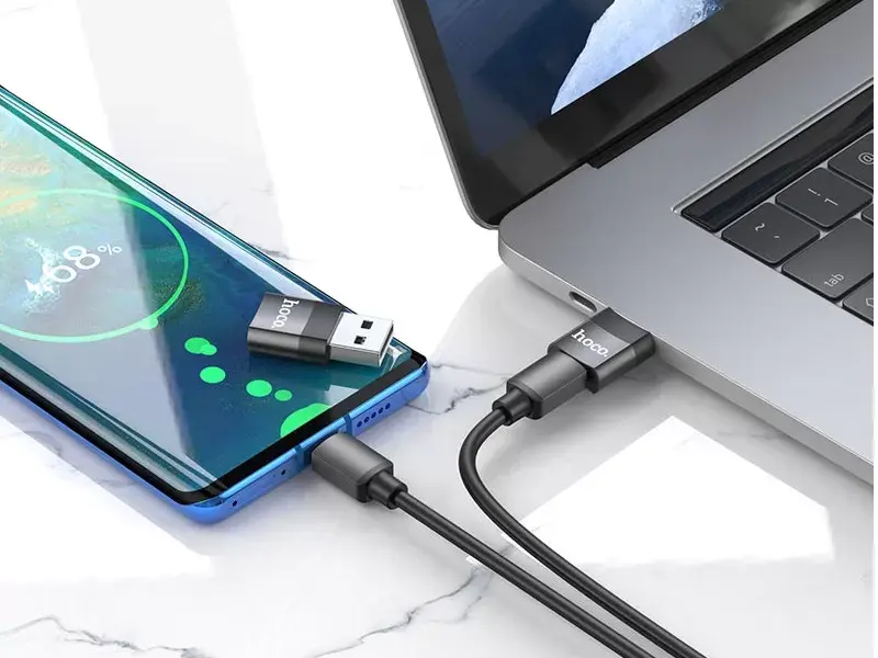 Перехідник OTG HOCO UA17 Type C AF - USB 2.0 AM), зображення 6 Перехідник OTG HOCO UA17 Type C AF - USB 2.0 AM), зображення 6