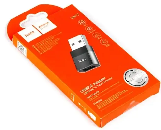 Перехідник OTG HOCO UA17 Type-C AF - USB 3.0), зображення 3 Перехідник OTG HOCO UA17 Type-C AF - USB 3.0), зображення 3