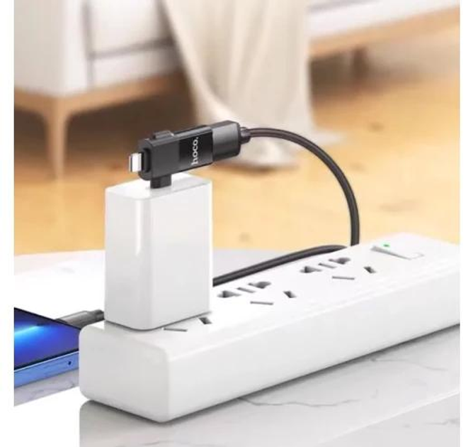 Перехідник OTG HOCO UA17 USB - Lightning + Type-C), зображення 5 Перехідник OTG HOCO UA17 USB - Lightning + Type-C), зображення 5