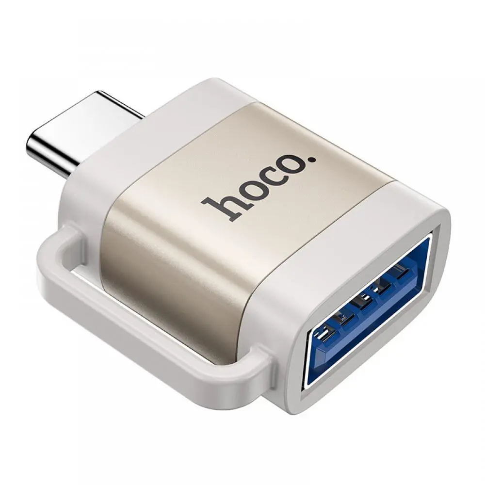 Перехідник OTG HOCO UA31C USB AF- Type-C Gray від батарейки.com.ua