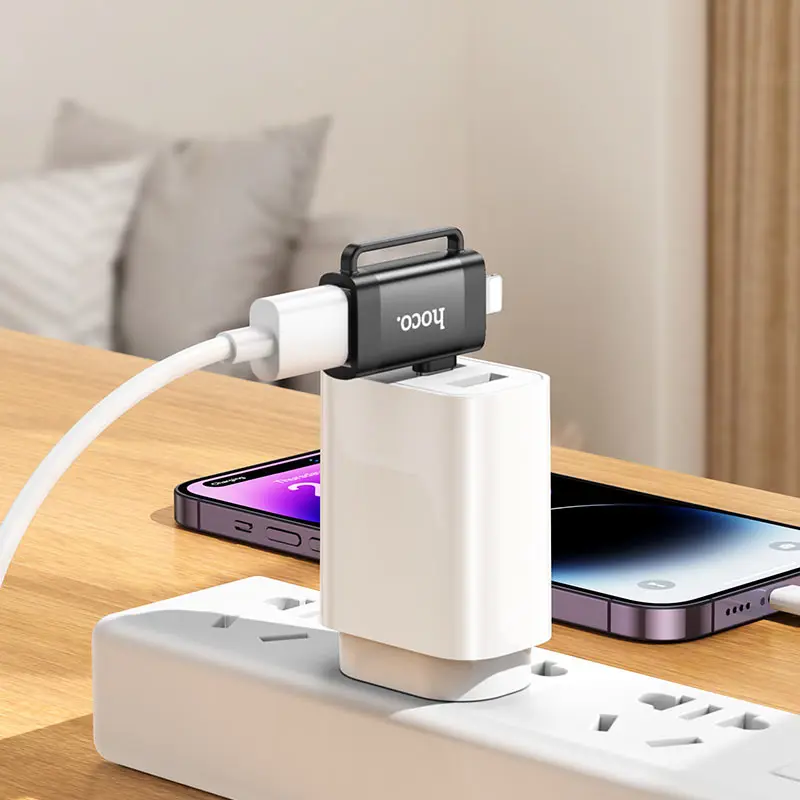 Перехідник OTG HOCO UA31F USB -  Lightning + Type-C), зображення 5