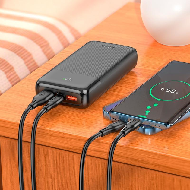 Power Bank Hoco J121A 20000mAh PD20W+QC3.0 (22.5W) чорний), зображення 4
