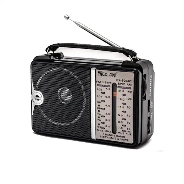 Радіо Golon RX-606AC FM, AM, SW (УКВ,СВ, КВ) телескопічна антена 500 мм від батарейки.com.ua
