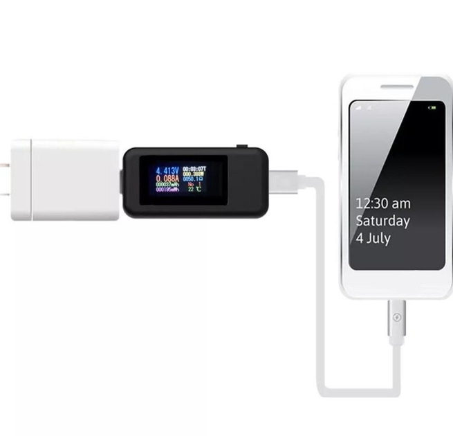 Тестер USB KWS-MX18 вимірювання напруга, потужність, заряд), зображення 3 Тестер USB KWS-MX18 вимірювання напруга, потужність, заряд), зображення 3