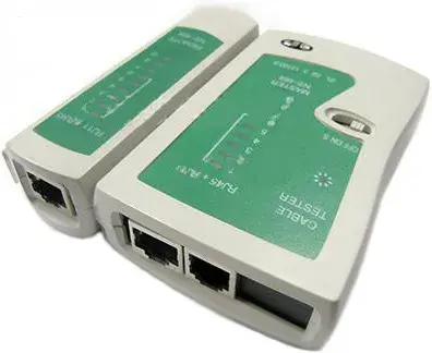 Тестер для локальної мережі ATCOM NS-468N RJ45/RJ12 15252 (для тестування правильності з'єднання провідників в UTP кабелі, перевірки правильності обжиму, наявність обриву короткого замикання, живлення батарейка крона, розміри 10,5x10x2,8 см) від батарейки.com.ua