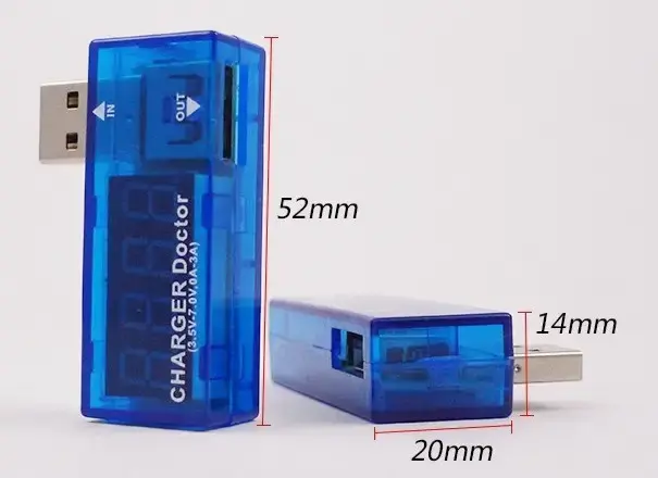 USB Вольтметр DC 3-7,5V + Амперметр 0-2,5 A), зображення 2 USB Вольтметр DC 3-7,5V + Амперметр 0-2,5 A), зображення 2