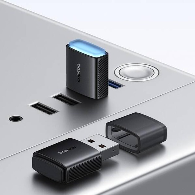 Wi-Fi Адаптер Baseus FastJoy Series WiFi Adapter 650Mbps Black B01317600111-04), зображення 4 Wi-Fi Адаптер Baseus FastJoy Series WiFi Adapter 650Mbps Black B01317600111-04), зображення 4