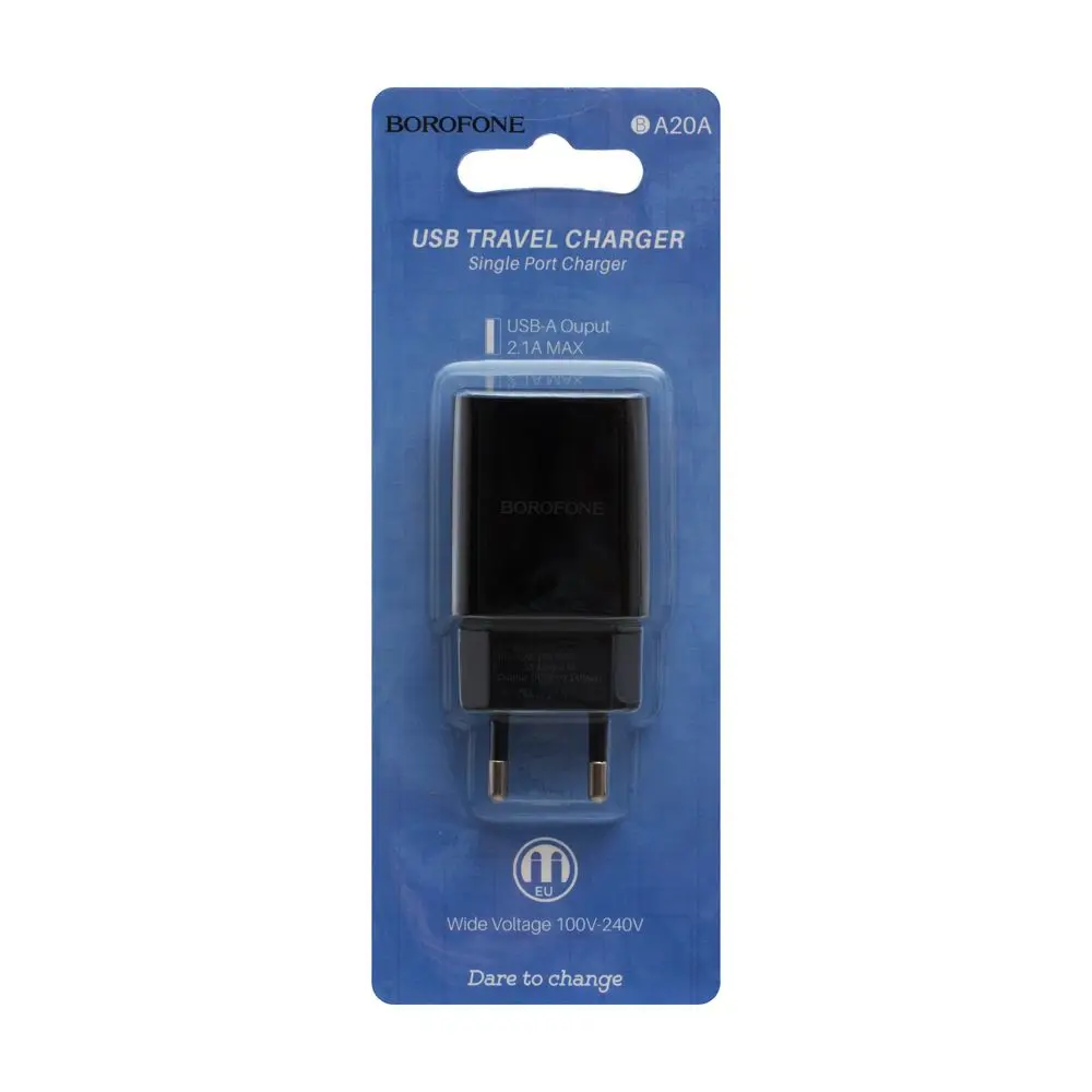 Зарядне BOROFONE ВА20А 1USB 2.1A black), зображення 4