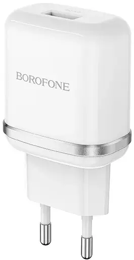 Зарядне BOROFONE BA36A 1USB QC3.0 3A white від батарейки.com.ua