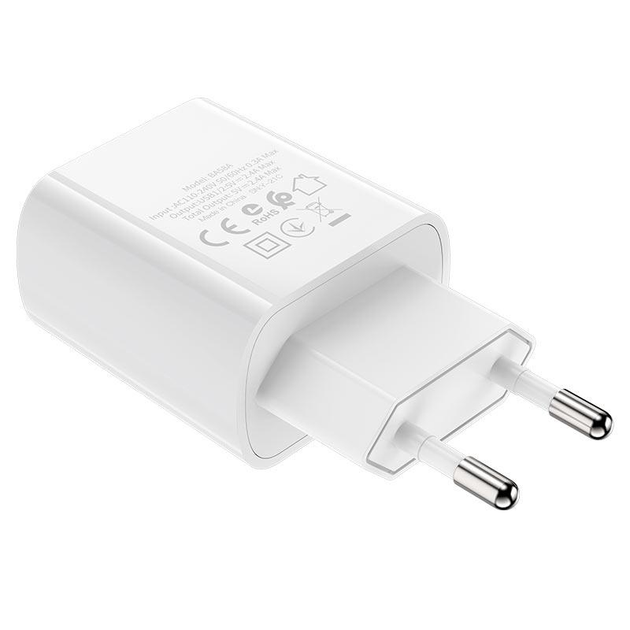 Зарядне BOROFONE BA58A 2USB 2.4A LED display білий), зображення 6 Зарядне BOROFONE BA58A 2USB 2.4A LED display білий), зображення 6