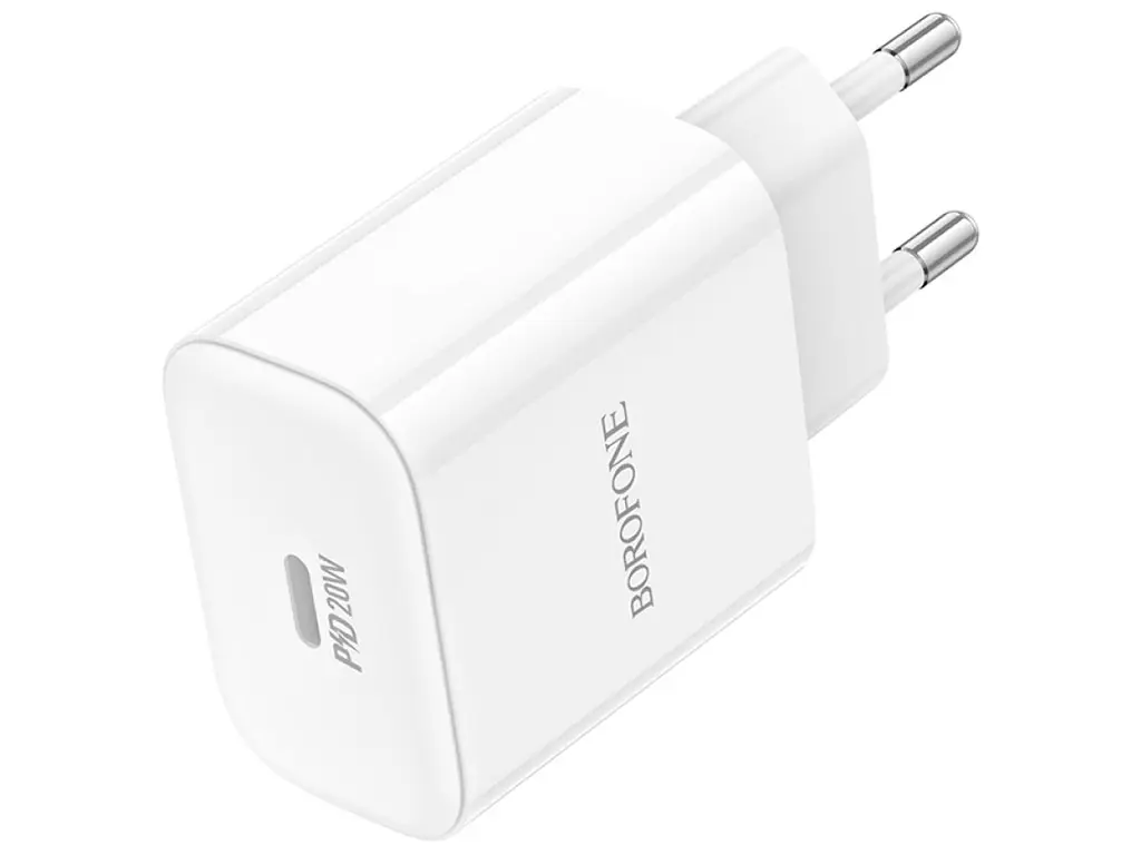 Зарядне BOROFONE BA81A Type C PD20W QC3.0 білий), зображення 4 Зарядне BOROFONE BA81A Type C PD20W QC3.0 білий), зображення 4