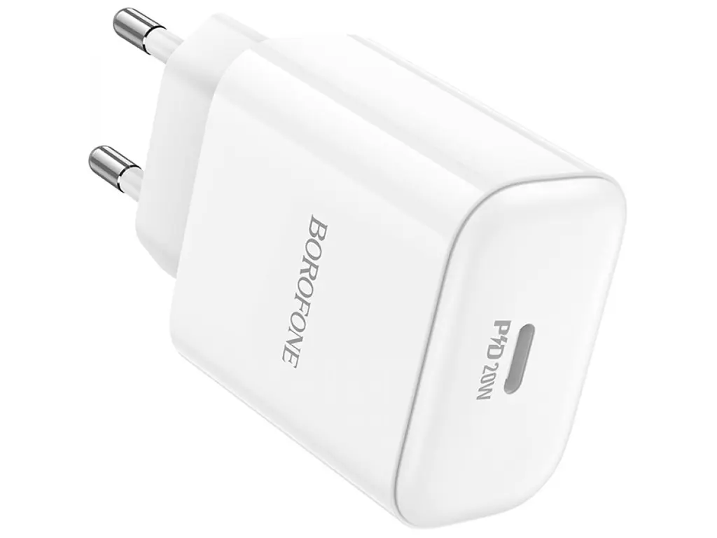 Зарядне BOROFONE BA81A Type C PD20W QC3.0 білий від батарейки.com.ua