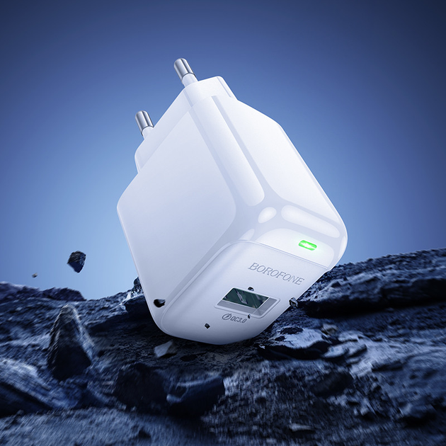 Зарядне BOROFONE BAS42A 1USB QC3.0 3A white), зображення 8 Зарядне BOROFONE BAS42A 1USB QC3.0 3A white), зображення 8